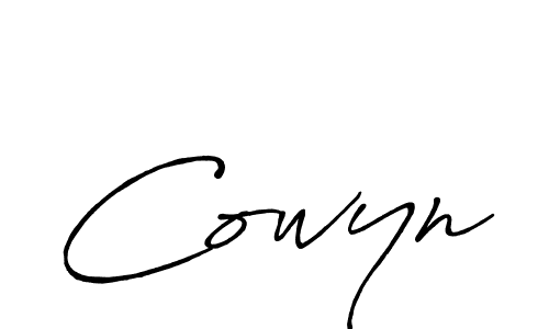 Make a beautiful signature design for name Cowyn. With this signature (Antro_Vectra_Bolder) style, you can create a handwritten signature for free. Cowyn signature style 7 images and pictures png