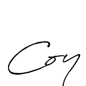 How to make Coy signature? Antro_Vectra_Bolder is a professional autograph style. Create handwritten signature for Coy name. Coy signature style 7 images and pictures png