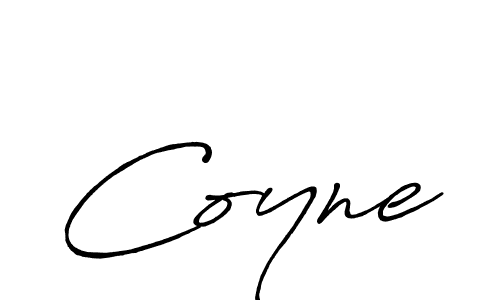 The best way (Antro_Vectra_Bolder) to make a short signature is to pick only two or three words in your name. The name Coyne include a total of six letters. For converting this name. Coyne signature style 7 images and pictures png