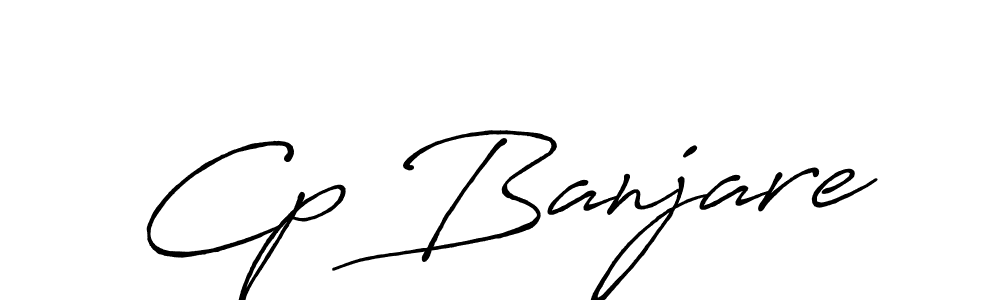 Cp Banjare stylish signature style. Best Handwritten Sign (Antro_Vectra_Bolder) for my name. Handwritten Signature Collection Ideas for my name Cp Banjare. Cp Banjare signature style 7 images and pictures png
