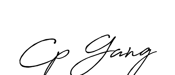 Create a beautiful signature design for name Cp Gang. With this signature (Antro_Vectra_Bolder) fonts, you can make a handwritten signature for free. Cp Gang signature style 7 images and pictures png