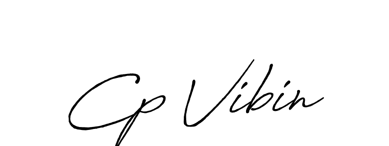 Cp Vibin stylish signature style. Best Handwritten Sign (Antro_Vectra_Bolder) for my name. Handwritten Signature Collection Ideas for my name Cp Vibin. Cp Vibin signature style 7 images and pictures png