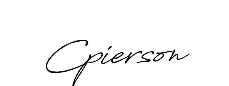 The best way (Antro_Vectra_Bolder) to make a short signature is to pick only two or three words in your name. The name Cpierson include a total of six letters. For converting this name. Cpierson signature style 7 images and pictures png