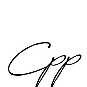 Design your own signature with our free online signature maker. With this signature software, you can create a handwritten (Antro_Vectra_Bolder) signature for name Cpp. Cpp signature style 7 images and pictures png