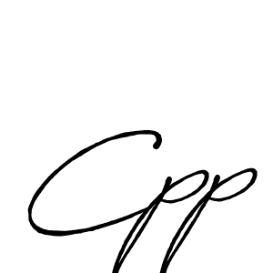 Design your own signature with our free online signature maker. With this signature software, you can create a handwritten (Antro_Vectra_Bolder) signature for name Cpp. Cpp signature style 7 images and pictures png