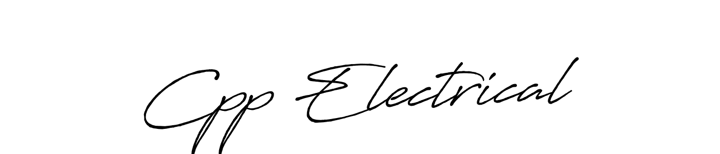 Cpp Electrical stylish signature style. Best Handwritten Sign (Antro_Vectra_Bolder) for my name. Handwritten Signature Collection Ideas for my name Cpp Electrical. Cpp Electrical signature style 7 images and pictures png