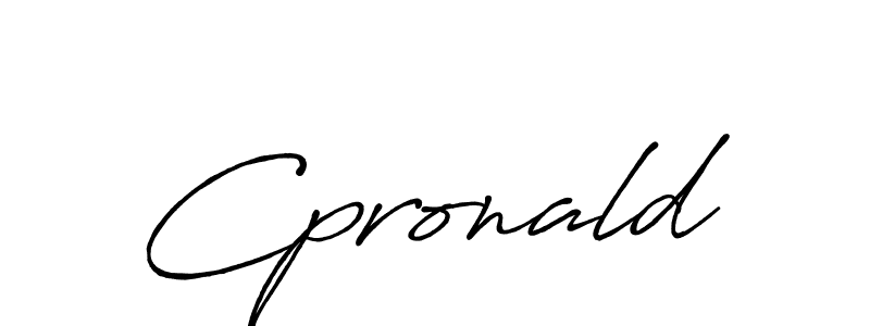 Design your own signature with our free online signature maker. With this signature software, you can create a handwritten (Antro_Vectra_Bolder) signature for name Cpronald. Cpronald signature style 7 images and pictures png