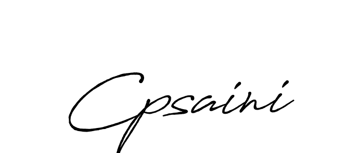 How to make Cpsaini signature? Antro_Vectra_Bolder is a professional autograph style. Create handwritten signature for Cpsaini name. Cpsaini signature style 7 images and pictures png