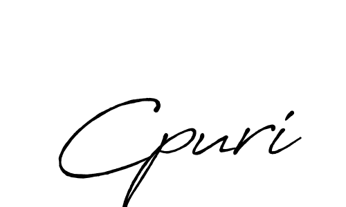Cpuri stylish signature style. Best Handwritten Sign (Antro_Vectra_Bolder) for my name. Handwritten Signature Collection Ideas for my name Cpuri. Cpuri signature style 7 images and pictures png