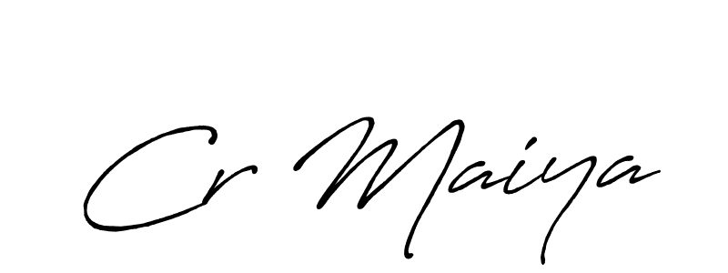 Use a signature maker to create a handwritten signature online. With this signature software, you can design (Antro_Vectra_Bolder) your own signature for name Cr Maiya. Cr Maiya signature style 7 images and pictures png