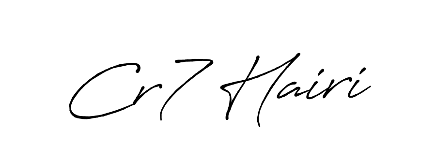 Create a beautiful signature design for name Cr7 Hairi. With this signature (Antro_Vectra_Bolder) fonts, you can make a handwritten signature for free. Cr7 Hairi signature style 7 images and pictures png