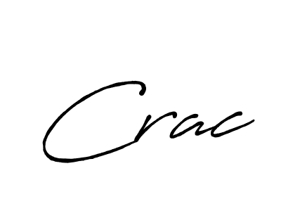 Use a signature maker to create a handwritten signature online. With this signature software, you can design (Antro_Vectra_Bolder) your own signature for name Crac. Crac signature style 7 images and pictures png