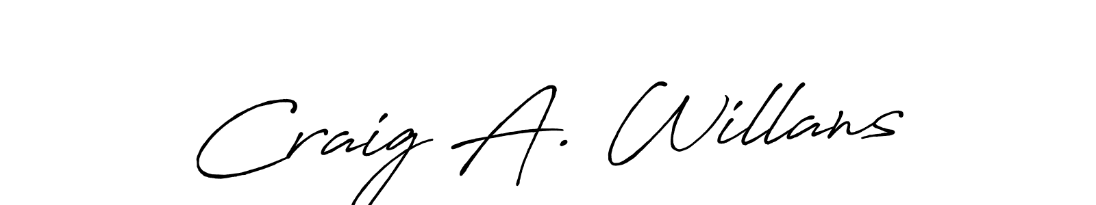 Use a signature maker to create a handwritten signature online. With this signature software, you can design (Antro_Vectra_Bolder) your own signature for name Craig A. Willans. Craig A. Willans signature style 7 images and pictures png