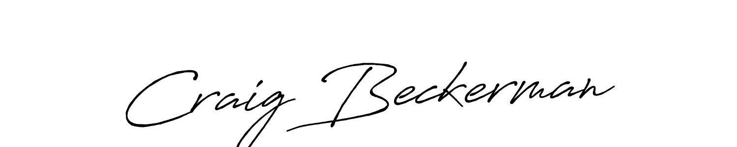 Make a beautiful signature design for name Craig Beckerman. With this signature (Antro_Vectra_Bolder) style, you can create a handwritten signature for free. Craig Beckerman signature style 7 images and pictures png