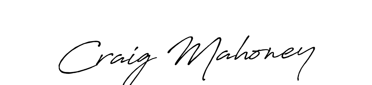 How to make Craig Mahoney name signature. Use Antro_Vectra_Bolder style for creating short signs online. This is the latest handwritten sign. Craig Mahoney signature style 7 images and pictures png