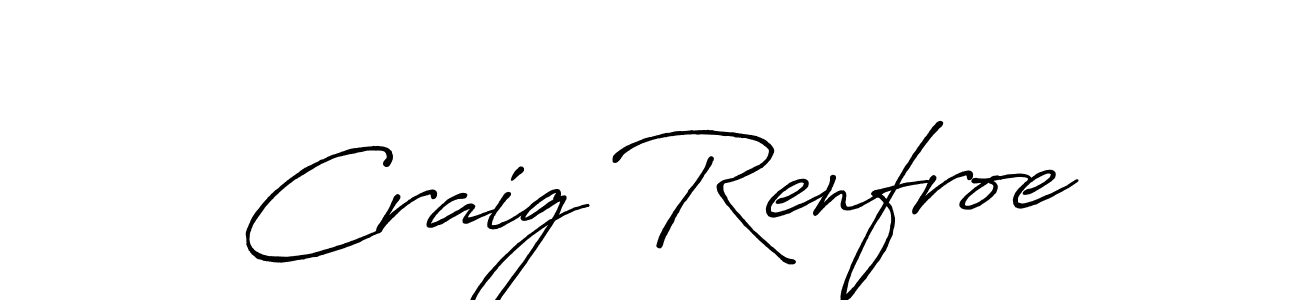 Design your own signature with our free online signature maker. With this signature software, you can create a handwritten (Antro_Vectra_Bolder) signature for name Craig Renfroe. Craig Renfroe signature style 7 images and pictures png