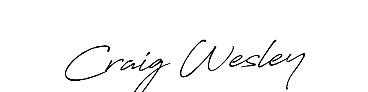 Design your own signature with our free online signature maker. With this signature software, you can create a handwritten (Antro_Vectra_Bolder) signature for name Craig Wesley. Craig Wesley signature style 7 images and pictures png