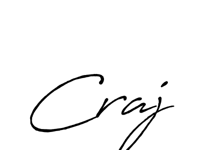 if you are searching for the best signature style for your name Craj. so please give up your signature search. here we have designed multiple signature styles  using Antro_Vectra_Bolder. Craj signature style 7 images and pictures png