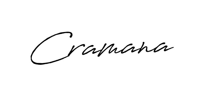Design your own signature with our free online signature maker. With this signature software, you can create a handwritten (Antro_Vectra_Bolder) signature for name Cramana. Cramana signature style 7 images and pictures png