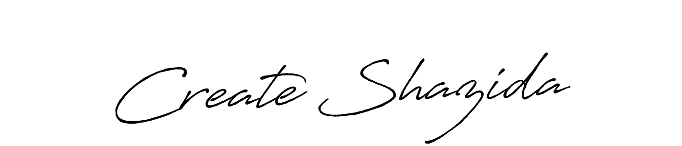 Also You can easily find your signature by using the search form. We will create Create Shazida name handwritten signature images for you free of cost using Antro_Vectra_Bolder sign style. Create Shazida signature style 7 images and pictures png