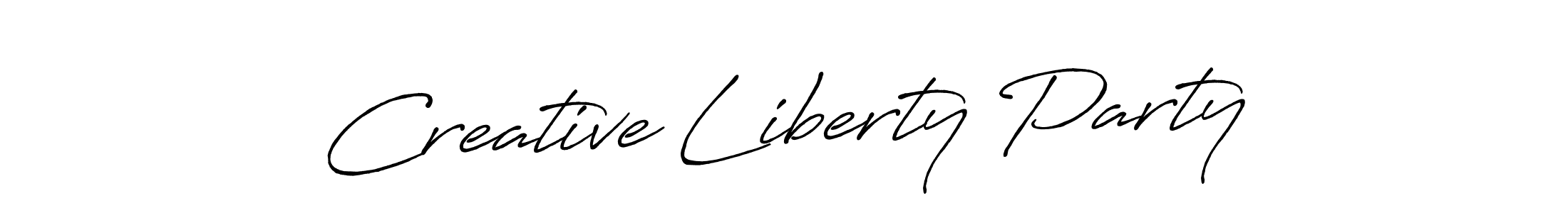 Also You can easily find your signature by using the search form. We will create Creative Liberty Party name handwritten signature images for you free of cost using Antro_Vectra_Bolder sign style. Creative Liberty Party signature style 7 images and pictures png