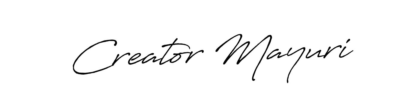 Make a beautiful signature design for name Creator Mayuri. Use this online signature maker to create a handwritten signature for free. Creator Mayuri signature style 7 images and pictures png