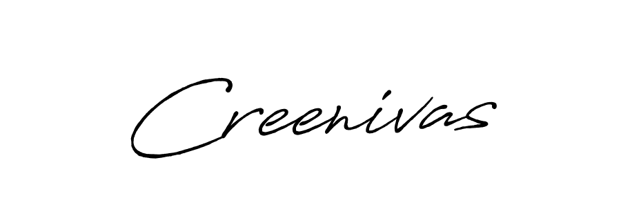 The best way (Antro_Vectra_Bolder) to make a short signature is to pick only two or three words in your name. The name Creenivas include a total of six letters. For converting this name. Creenivas signature style 7 images and pictures png