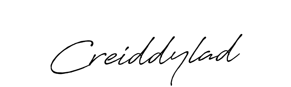 How to make Creiddylad name signature. Use Antro_Vectra_Bolder style for creating short signs online. This is the latest handwritten sign. Creiddylad signature style 7 images and pictures png