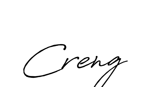 You should practise on your own different ways (Antro_Vectra_Bolder) to write your name (Creng) in signature. don't let someone else do it for you. Creng signature style 7 images and pictures png