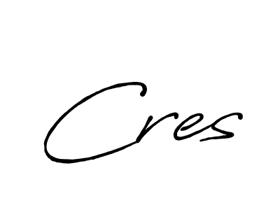 Create a beautiful signature design for name Cres. With this signature (Antro_Vectra_Bolder) fonts, you can make a handwritten signature for free. Cres signature style 7 images and pictures png