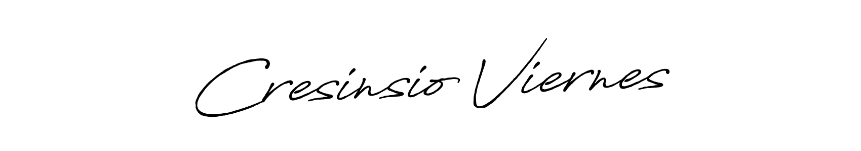 Create a beautiful signature design for name Cresinsio Viernes. With this signature (Antro_Vectra_Bolder) fonts, you can make a handwritten signature for free. Cresinsio Viernes signature style 7 images and pictures png