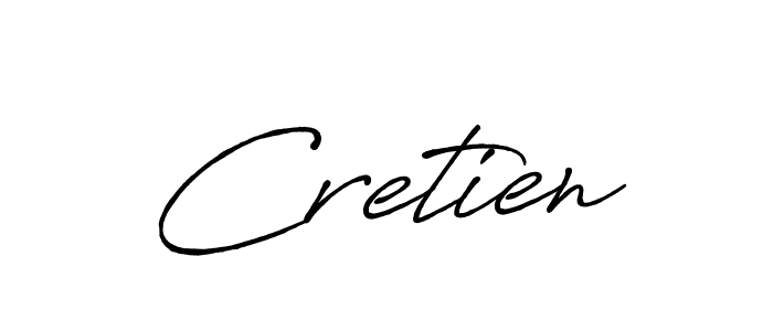 Also we have Cretien name is the best signature style. Create professional handwritten signature collection using Antro_Vectra_Bolder autograph style. Cretien signature style 7 images and pictures png