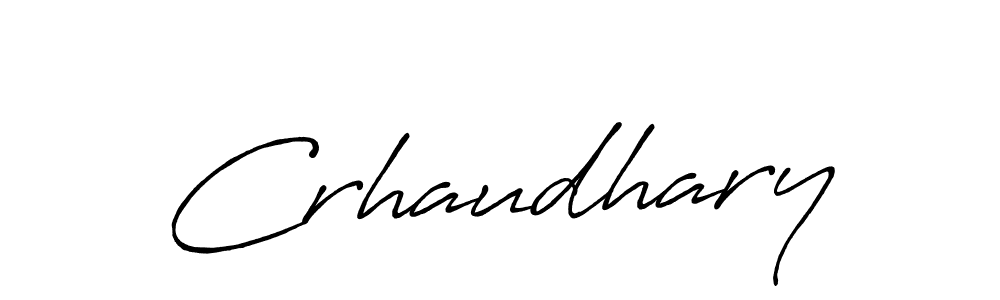 Create a beautiful signature design for name Crhaudhary. With this signature (Antro_Vectra_Bolder) fonts, you can make a handwritten signature for free. Crhaudhary signature style 7 images and pictures png