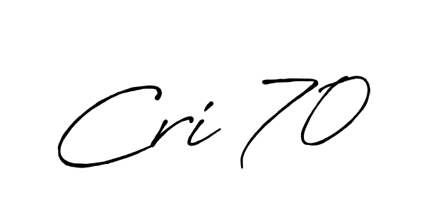 Make a beautiful signature design for name Cri 70. With this signature (Antro_Vectra_Bolder) style, you can create a handwritten signature for free. Cri 70 signature style 7 images and pictures png