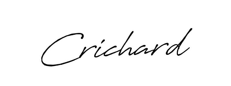 Use a signature maker to create a handwritten signature online. With this signature software, you can design (Antro_Vectra_Bolder) your own signature for name Crichard. Crichard signature style 7 images and pictures png