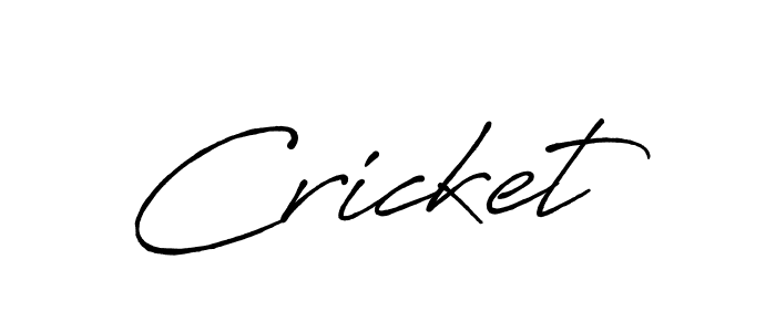 Make a beautiful signature design for name Cricket. With this signature (Antro_Vectra_Bolder) style, you can create a handwritten signature for free. Cricket signature style 7 images and pictures png