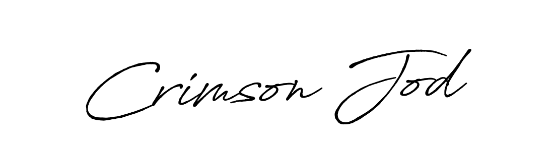 How to make Crimson Jod name signature. Use Antro_Vectra_Bolder style for creating short signs online. This is the latest handwritten sign. Crimson Jod signature style 7 images and pictures png