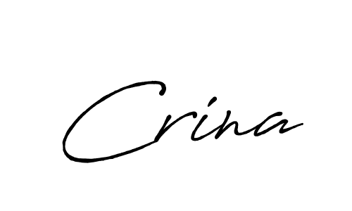 Use a signature maker to create a handwritten signature online. With this signature software, you can design (Antro_Vectra_Bolder) your own signature for name Crina. Crina signature style 7 images and pictures png