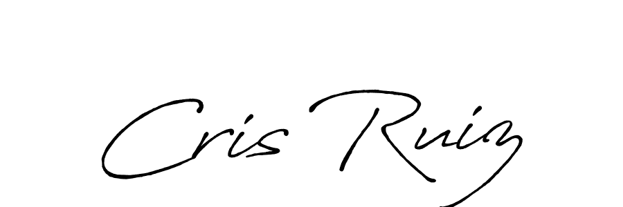 Cris Ruiz stylish signature style. Best Handwritten Sign (Antro_Vectra_Bolder) for my name. Handwritten Signature Collection Ideas for my name Cris Ruiz. Cris Ruiz signature style 7 images and pictures png