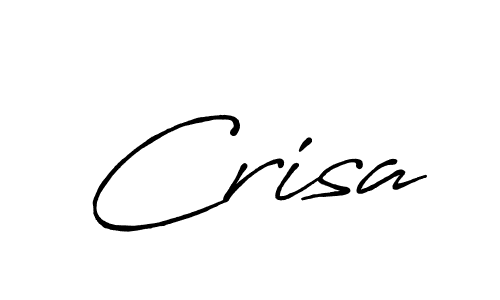 Use a signature maker to create a handwritten signature online. With this signature software, you can design (Antro_Vectra_Bolder) your own signature for name Crisa. Crisa signature style 7 images and pictures png