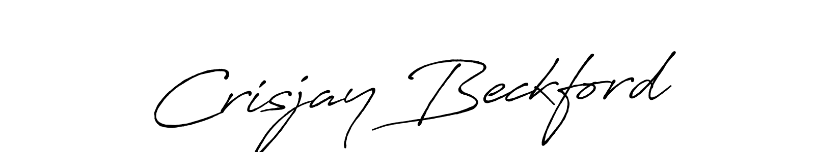 Crisjay Beckford stylish signature style. Best Handwritten Sign (Antro_Vectra_Bolder) for my name. Handwritten Signature Collection Ideas for my name Crisjay Beckford. Crisjay Beckford signature style 7 images and pictures png