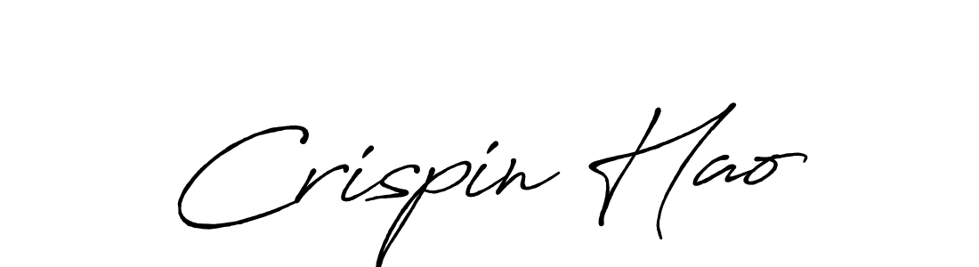 Also You can easily find your signature by using the search form. We will create Crispin Hao name handwritten signature images for you free of cost using Antro_Vectra_Bolder sign style. Crispin Hao signature style 7 images and pictures png