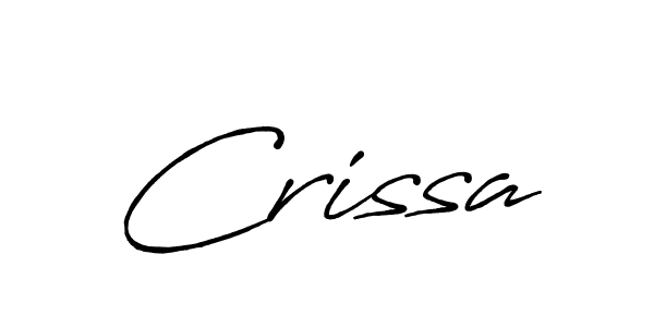 Also we have Crissa name is the best signature style. Create professional handwritten signature collection using Antro_Vectra_Bolder autograph style. Crissa signature style 7 images and pictures png