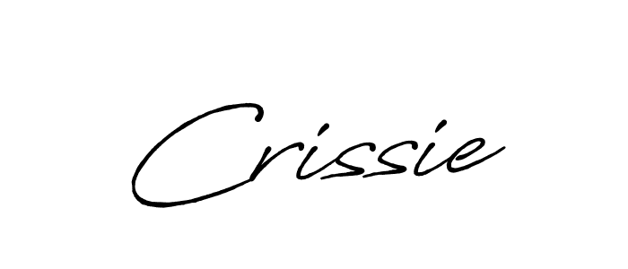 How to make Crissie name signature. Use Antro_Vectra_Bolder style for creating short signs online. This is the latest handwritten sign. Crissie signature style 7 images and pictures png