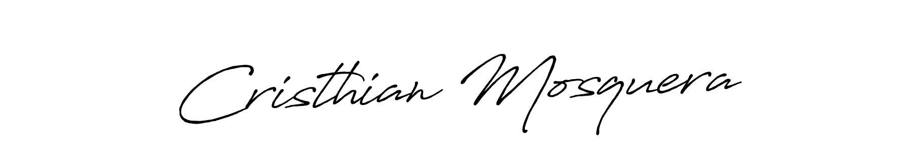 How to make Cristhian Mosquera name signature. Use Antro_Vectra_Bolder style for creating short signs online. This is the latest handwritten sign. Cristhian Mosquera signature style 7 images and pictures png