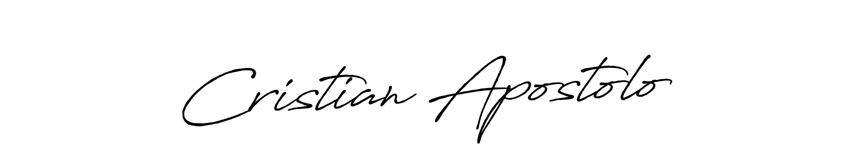 Create a beautiful signature design for name Cristian Apostolo. With this signature (Antro_Vectra_Bolder) fonts, you can make a handwritten signature for free. Cristian Apostolo signature style 7 images and pictures png