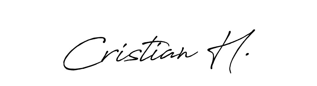 You should practise on your own different ways (Antro_Vectra_Bolder) to write your name (Cristian H.) in signature. don't let someone else do it for you. Cristian H. signature style 7 images and pictures png