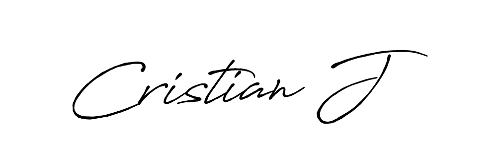 Cristian J stylish signature style. Best Handwritten Sign (Antro_Vectra_Bolder) for my name. Handwritten Signature Collection Ideas for my name Cristian J. Cristian J signature style 7 images and pictures png