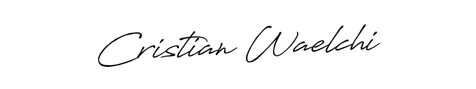 Make a beautiful signature design for name Cristian Waelchi. With this signature (Antro_Vectra_Bolder) style, you can create a handwritten signature for free. Cristian Waelchi signature style 7 images and pictures png