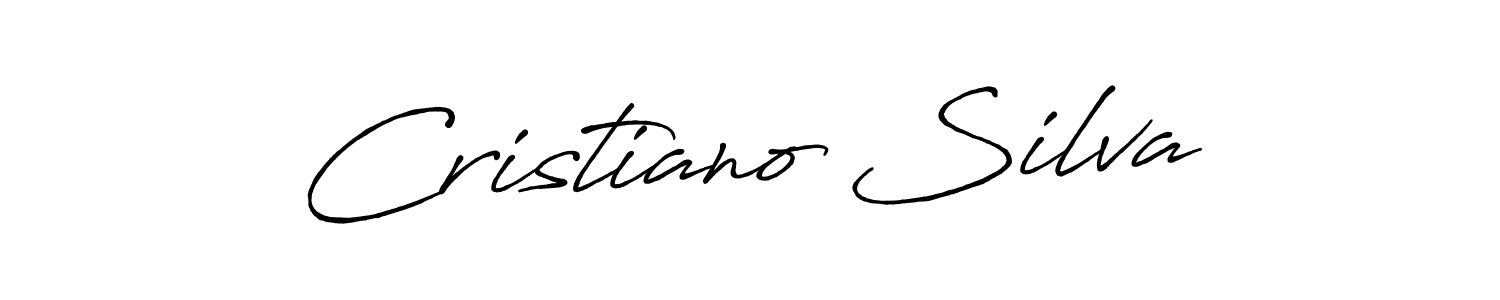 Design your own signature with our free online signature maker. With this signature software, you can create a handwritten (Antro_Vectra_Bolder) signature for name Cristiano Silva. Cristiano Silva signature style 7 images and pictures png